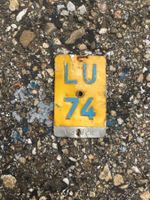 LU 74 Veloschild / Töfflischild / Mofaschild