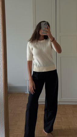 Sommer Pullover weiss Mohair-Mix Gr. XXS von Samsøe Samsøe