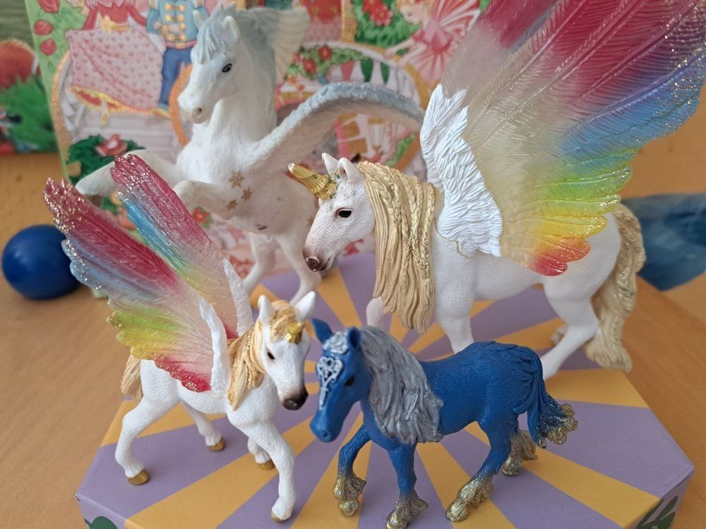 Schleich Giocattoli: Schleich Glitzerpferde mit Buch und Feenkind – Usato da bazenheid venduto da salerno007 7