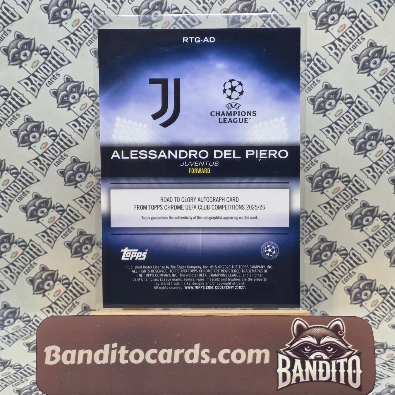 Topps Carte collezionabili: Topps Chrome Alessandro Del Piero Auto /75 Juventus  – Nuovo (secondo la descrizione) da Liebefeld venduto da Banditocards 1