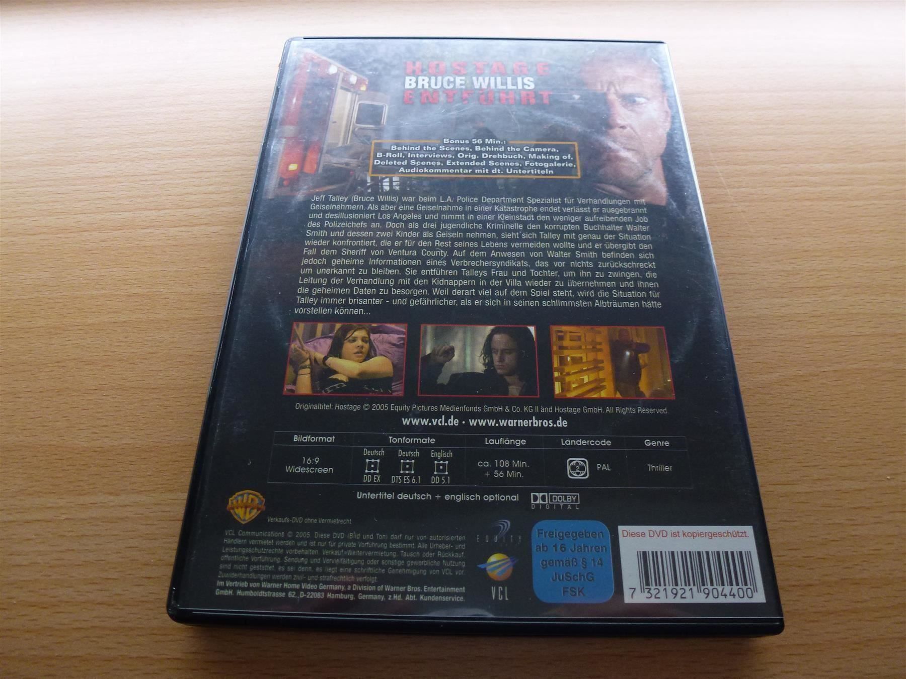 Tutti i DVDs: Hostage - Entführt – Usato da Hombrechtikon venduto da Maloev17 1