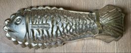 Antike Backform Fisch Weissblech 26 cm