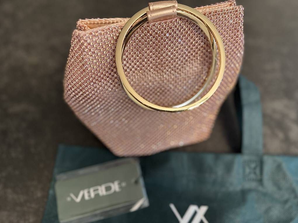 Borse da donna: Pochette rosa elegante con manico a bracciale e tracolla – Usato da Bissone venduto da iamdmux 2