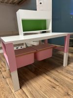 Ikea Schreibtisch mit Aufsatz und Stauraum Top Zustand!