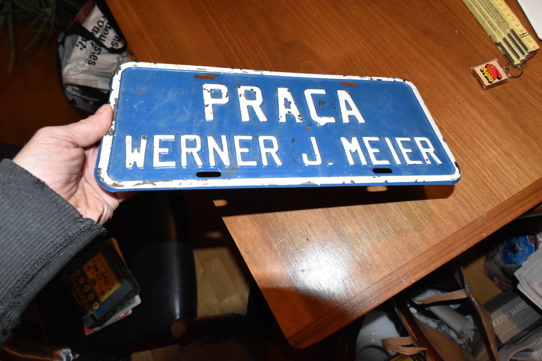 Schilder: VINTAGE Praca Werner J. Meier BLECHSCHILD brasilien? – Gebraucht aus Pfaffhausen von mono_rec 2