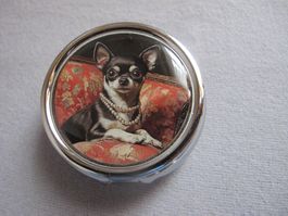 Chihuahua Pillendose / Schmuckdose - Neu und Ungebraucht