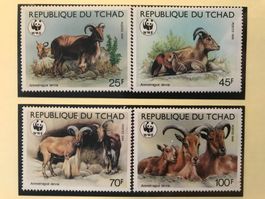 WWF Tschad 1988 Mähnenspringer Satz postfrisch