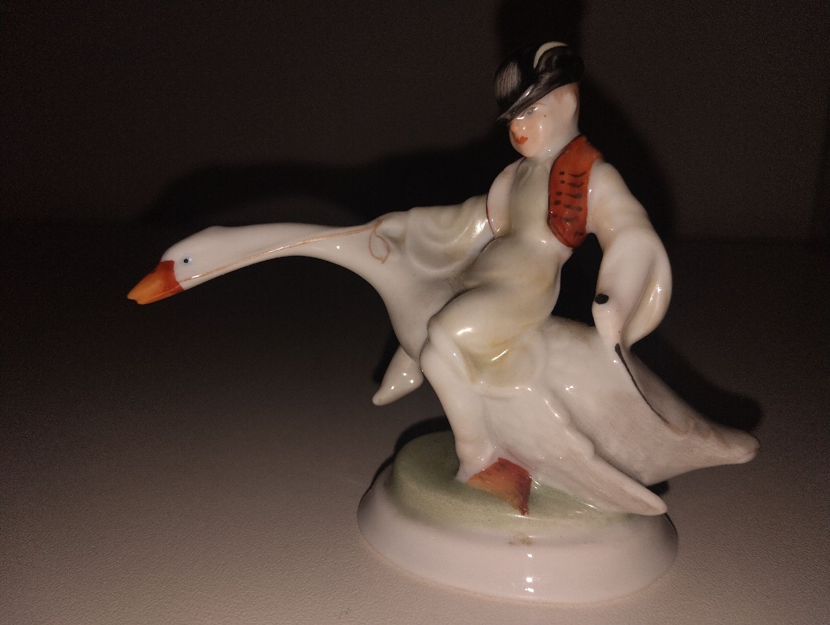 Herend Figuren: Reiter auf Gans Herend – Gebraucht aus Winterthur von tst_twx7