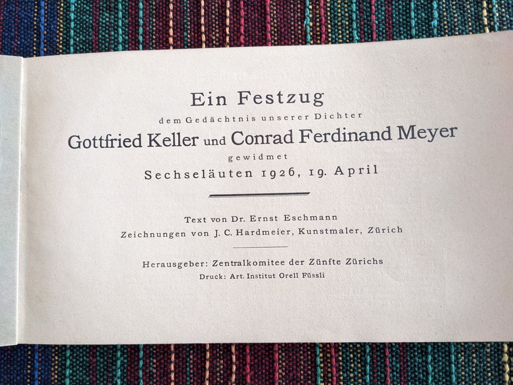 Bücher: FESTZUG SECHSELÄUTEN 1926 – Gebraucht aus Rotkreuz von eulennest 1