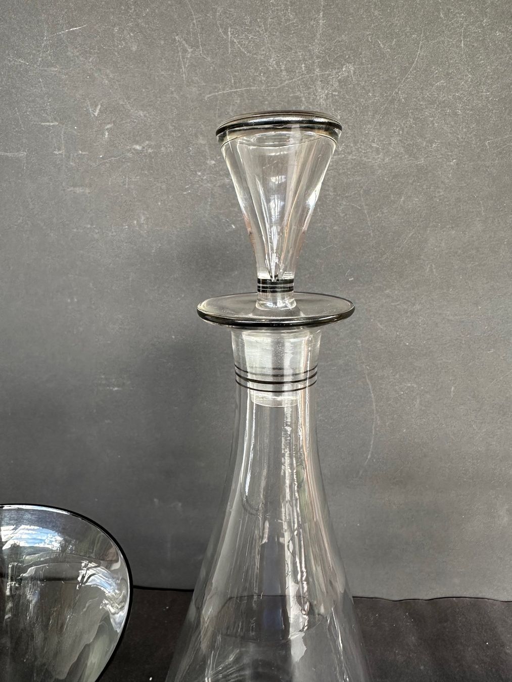 Caraffe: Sevres Glas Karaffe + 2 Winegläser – Usato da Saas im Prättigau venduto da norman02 2