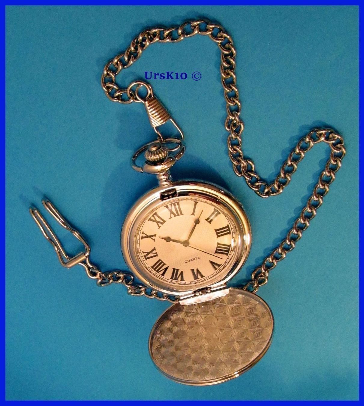 Orologi: Taschenuhr Silber Weiss mit Kette und Springdeckel – Nuovo e nell'imballaggio originale da St. Margarethen TG venduto da ursk10 4