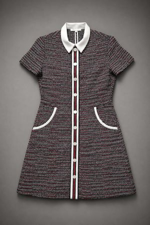 Maje Robe Tweed Col Claudine Taille 2