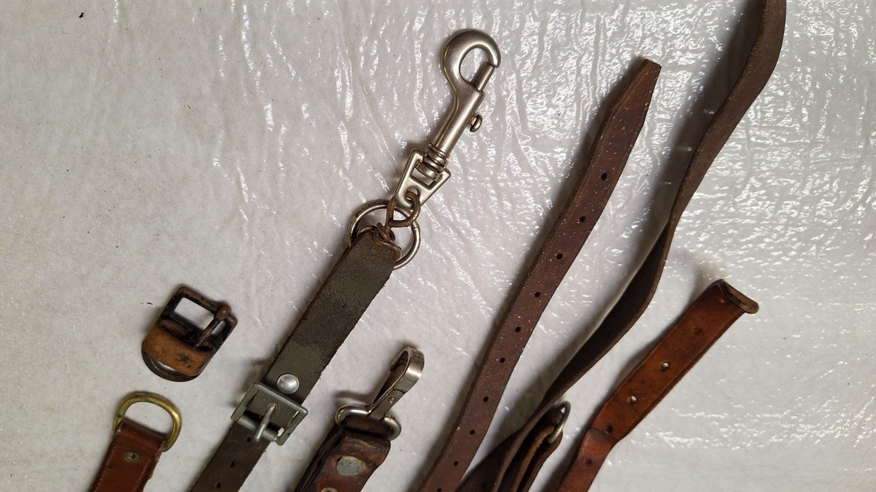 Attrezzatura da arrampicata: Diverse alte Leder -Riemen – Usato da Dornach venduto da majo8689 9