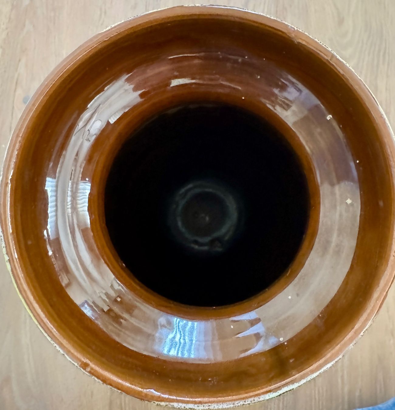 Vasen & Gefässe: Tolle Mid-Century Vase 60er Grün Braun 38.5 cm hoch – Gebraucht aus Rothrist von Luckywinner 6