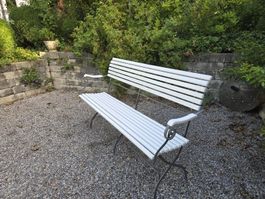 Bänkli Klappbank 1.50 Garten antik restauriert