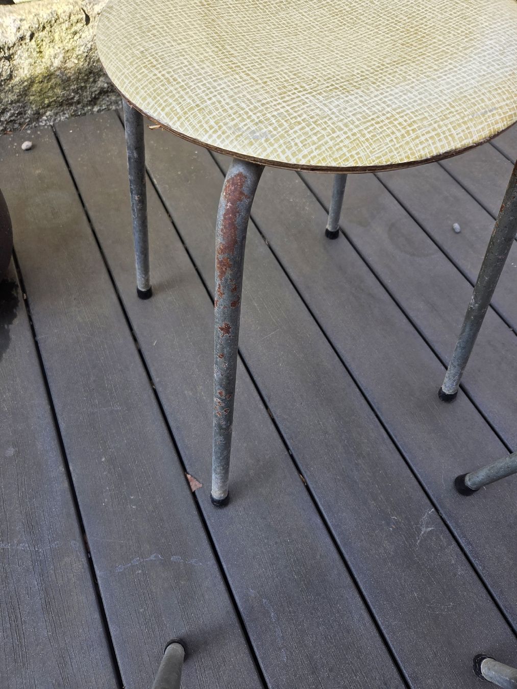 Sgabelli: Vintage Hocker Set, 3 Stk. Gelb, Retro Design – Usato da Rickenbach SO venduto da Bytebull 8