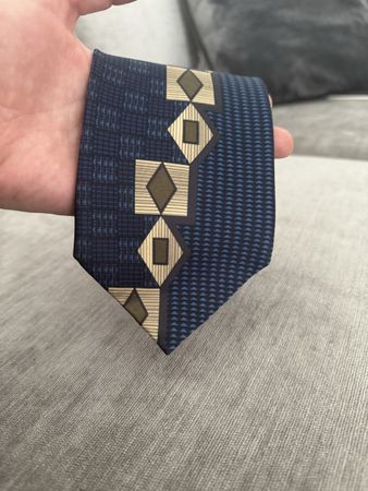 Elegante Herren Krawatte - Blau mit Muster, Top Zustand!