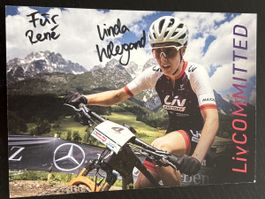 Signierte Autogrammkarte Linda Indergand Top Zustand!