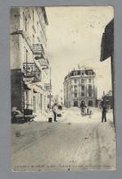 1920, LA CHAUX-DE-FONDS EN HIVER, RUE DE LA CARRIÈRE, ANIMÉE