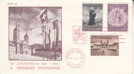 Vatikan Einsiedeln 1100 Jahre Meinrad 1961 FDC
