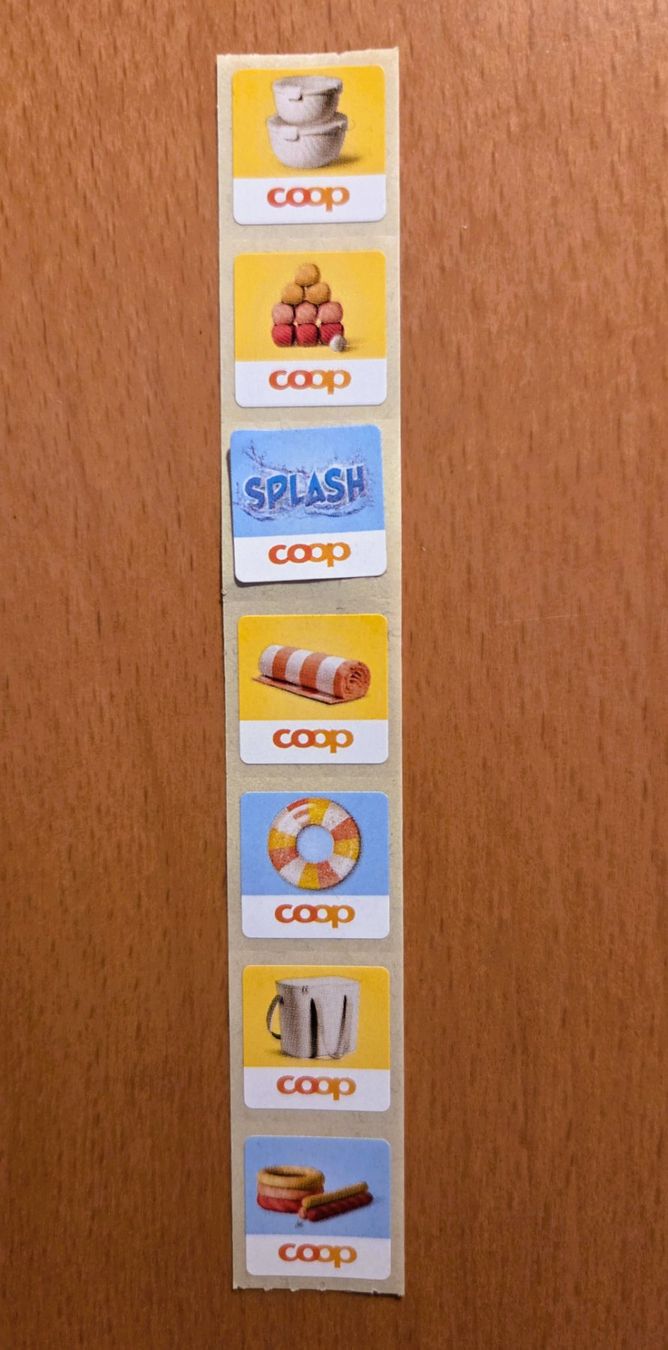 Coop Raccolte di bollini & punti: 7x COOP MÄRKLI - SPLASH - SAMMELMARKEN – Nuovo (secondo la descrizione) da Brüttisellen venduto da Nighttrain