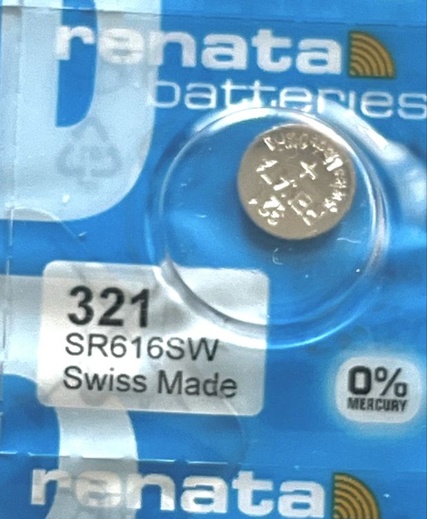 Caricatori & Batterie: Renata Knopfzellen 321 SR616SW - Neu und Originalverpackt – Nuovo (secondo la descrizione) da Grenchen venduto da chththl