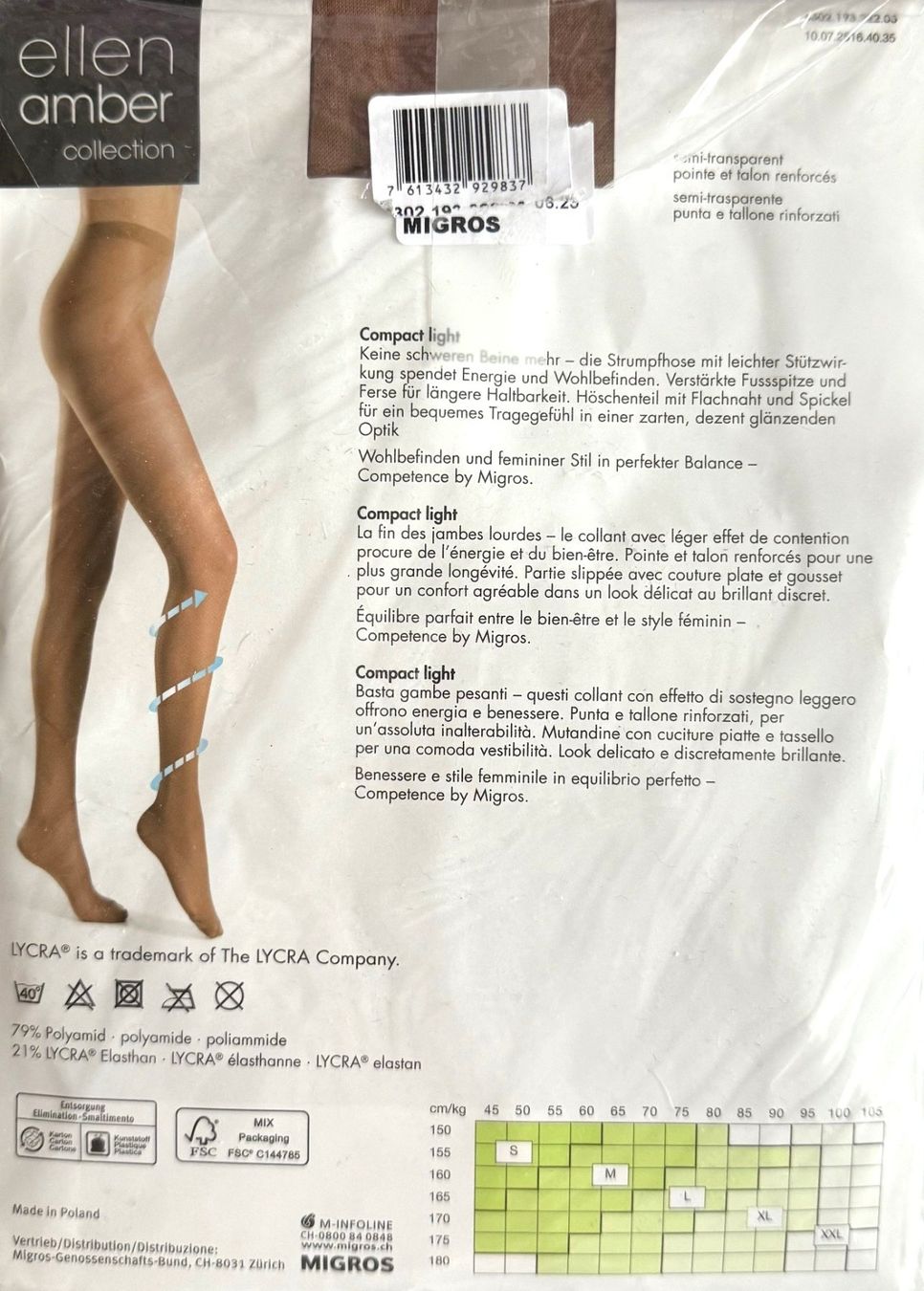 Ellen Amber Calze & Collant: Strumpfhose ellen amber Compact light – Nuovo e nell'imballaggio originale da Menziken venduto da ABA60 1