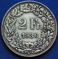 Silberner 2.- Jg. 1936, Rar