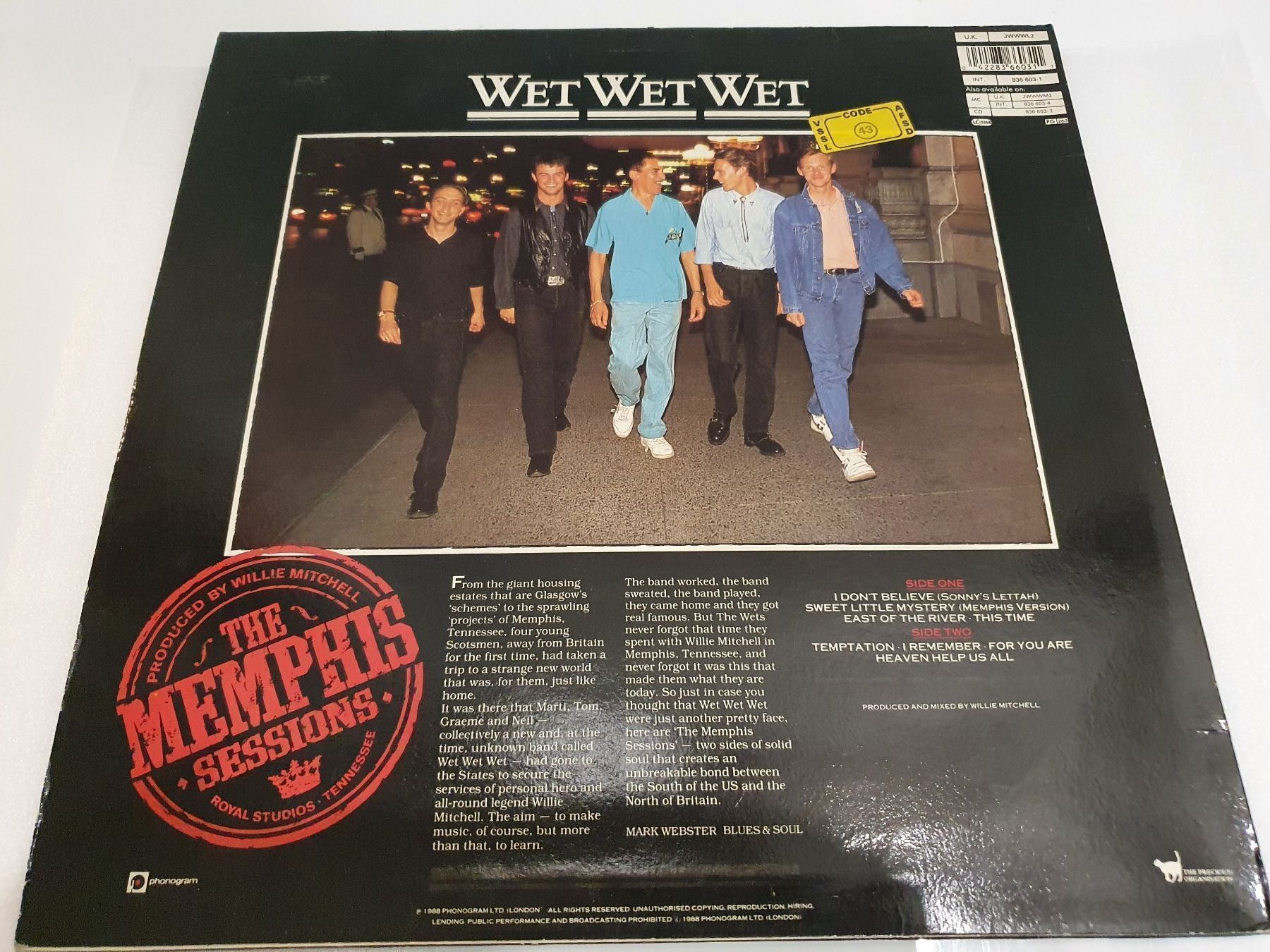 Dischi in vinile: Wet Wet Wet - The Memphis Sessions – Usato da Uster venduto da Vinyl-Leidenschaft 1