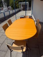 Besprechungstisch / Konferenztisch mit 6 Stühlen ausziehbar