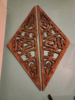 Holzdeko, Wanddeko, Holzornamente, Holzskulptur, Vintage