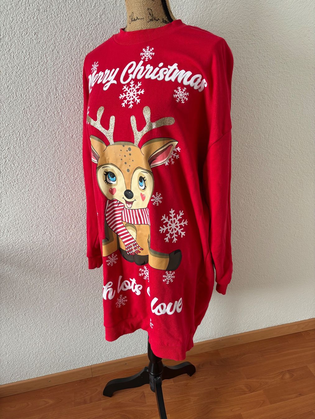 Maglioni & Felpe: Weihnachtspulli lang XL, rot – Nuovo (secondo la descrizione) da Balsthal venduto da Uroby 1