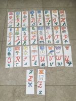 Lernkarten Alphabet, spielerisch lernen, A-Z, Unikat!