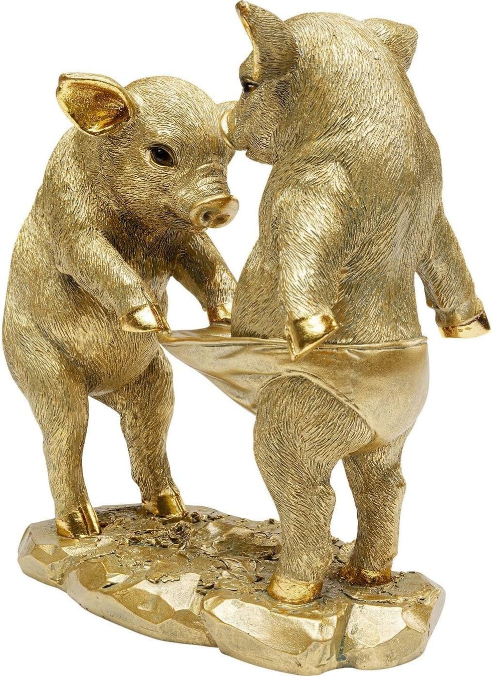 Statuette: Design Deko Figur Pig Party, Gold – Nuovo e nell'imballaggio originale da Gränichen venduto da omniadeals 1