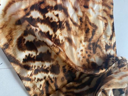 Seiden Schal, Foulard, Tiger_Muster 155x34.5cm