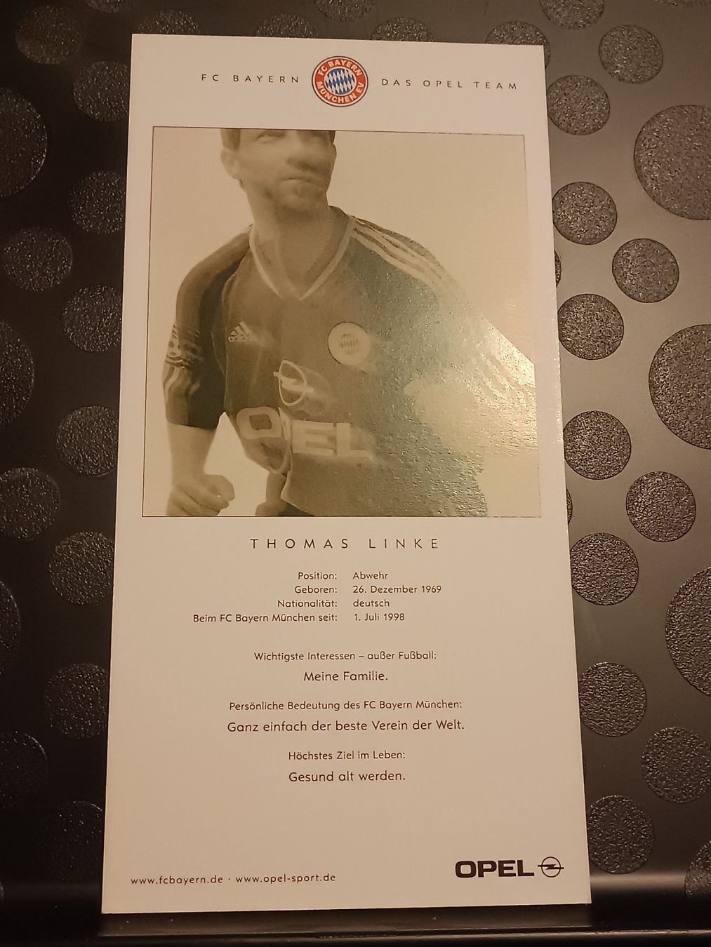Autografi: Thomas Linke - Bayern München - handsigniert – Usato da Menziken venduto da Artographs 1