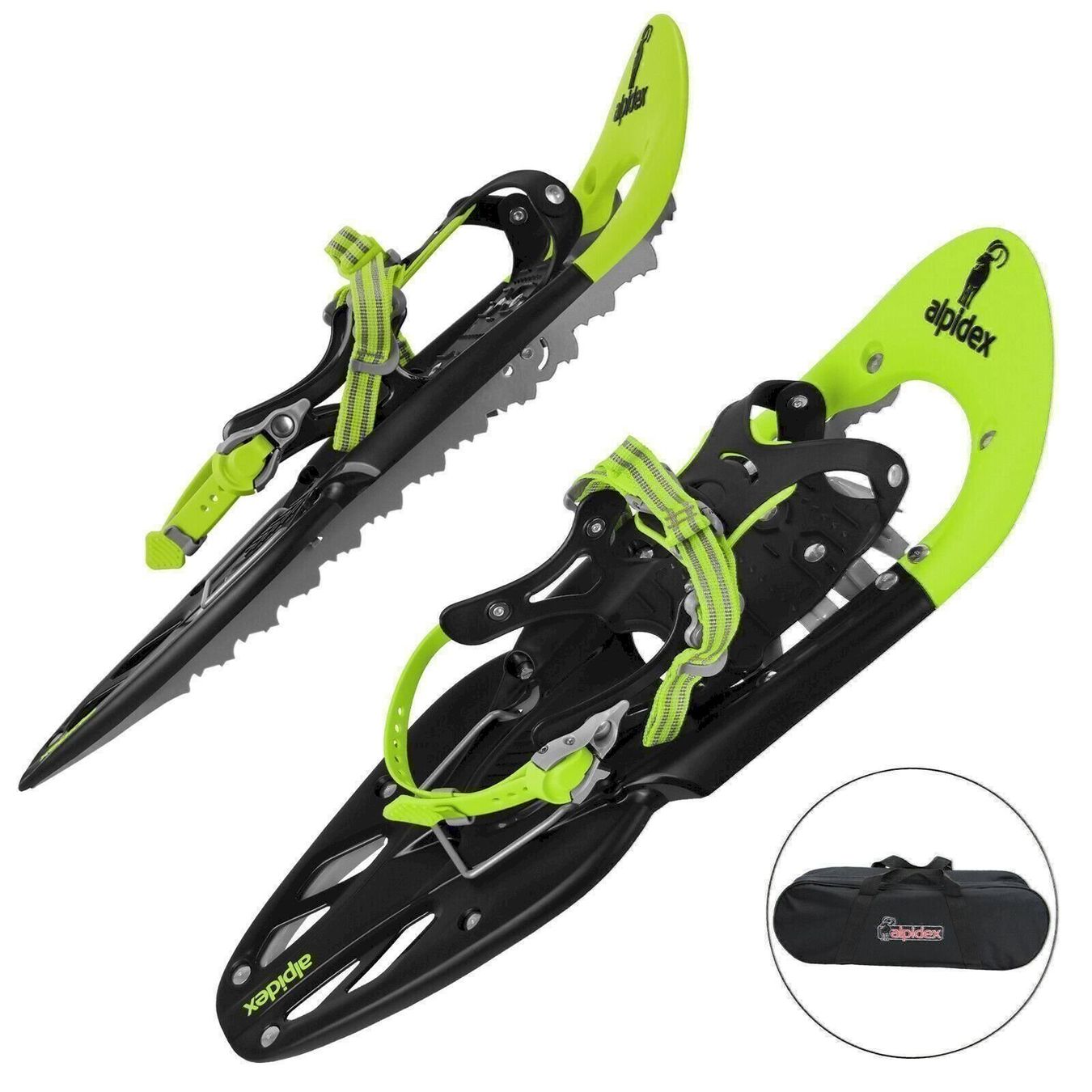 Skis: ALPIDEX Schneeschuhe Lime & Tragetasche – Neu und originalverpackt aus Bottighofen von zaap