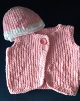 Babywestchen und -mützchen_01. Grösse 68/74.
