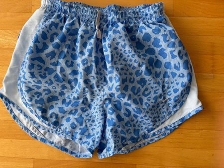 Nike Damen Laufshorts Grösse S blau mit Muster