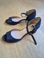 Damen Sandaletten Tony G blau Veloursleder guter Zustand