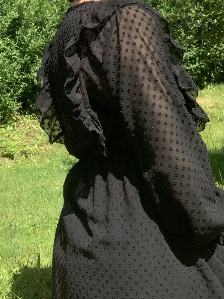 Kleider: Schwarzes Blusenkleid – Neu (gemäss Beschreibung) aus Zürich von mha_mx9n 2