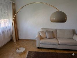 Exklusive Vintage Bogenlampe – Echt vergoldet & Marmorfuss