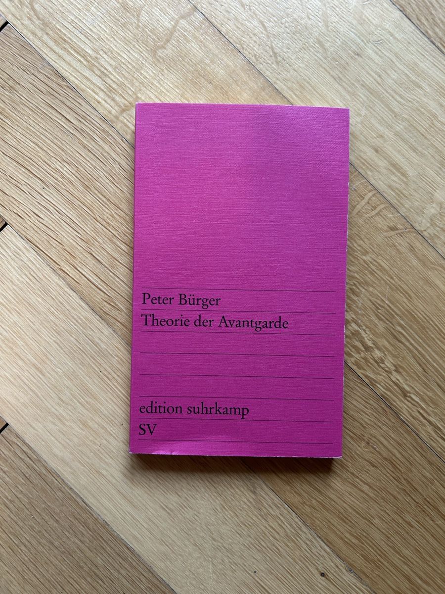 Bücher: Buch „Theorie der Avantgarde“ – Gebraucht aus Basel von stb_27