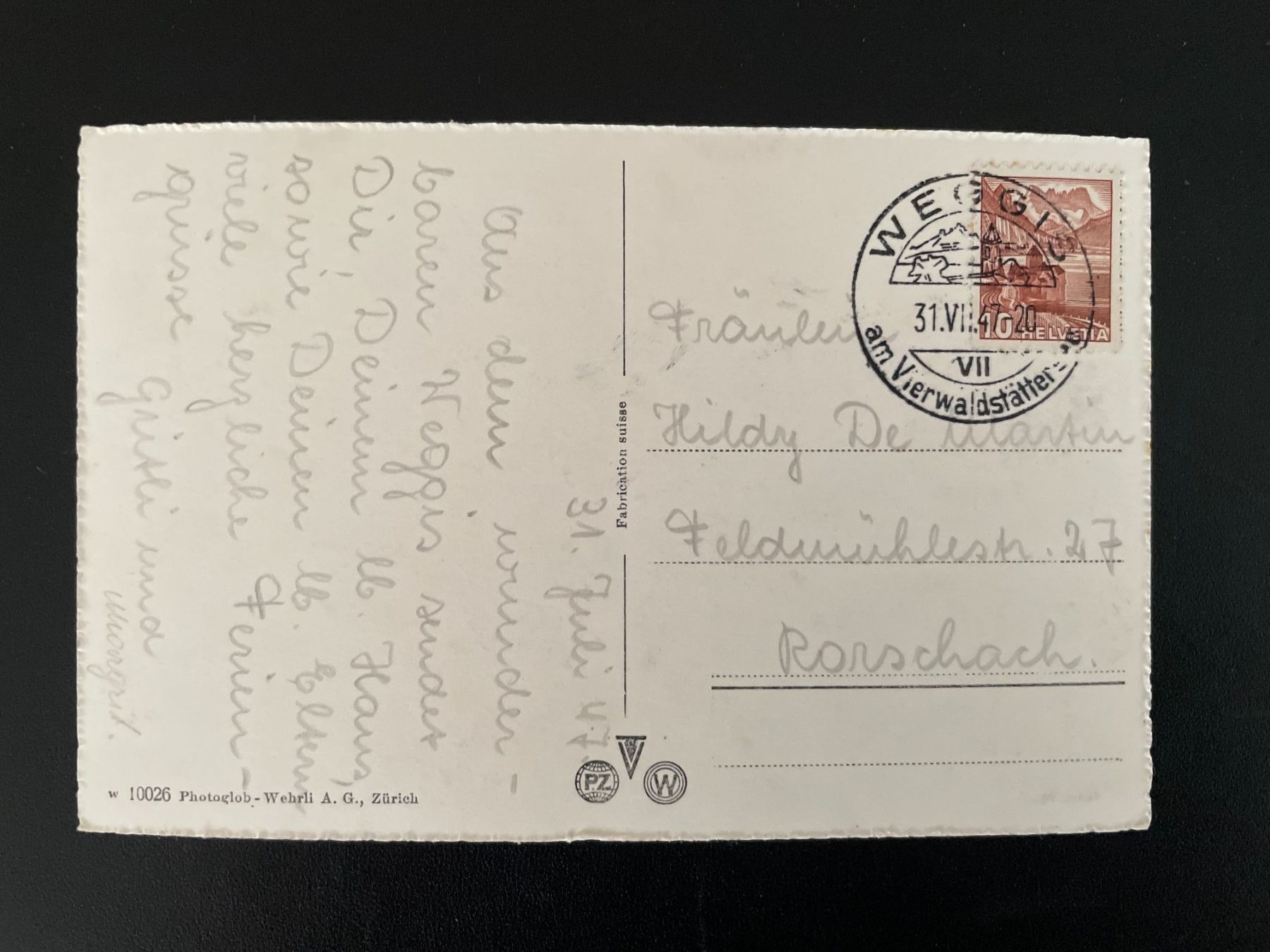 Cartoline postali: AK LU Weggis, 1947 – Usato da Thal venduto da Danny82 1