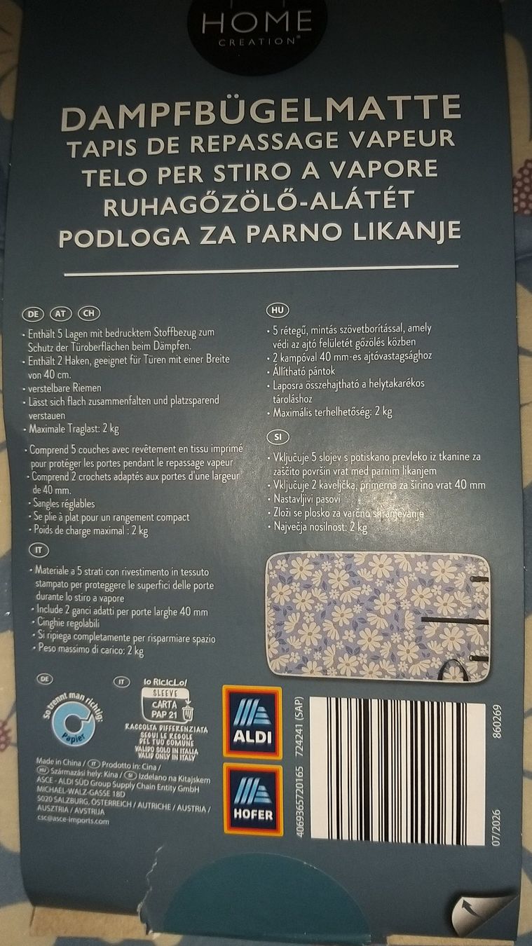 Ferri da stiro: Dampfbügelmatte – Nuovo (secondo la descrizione) da Dättwil AG venduto da RaiBigi 2