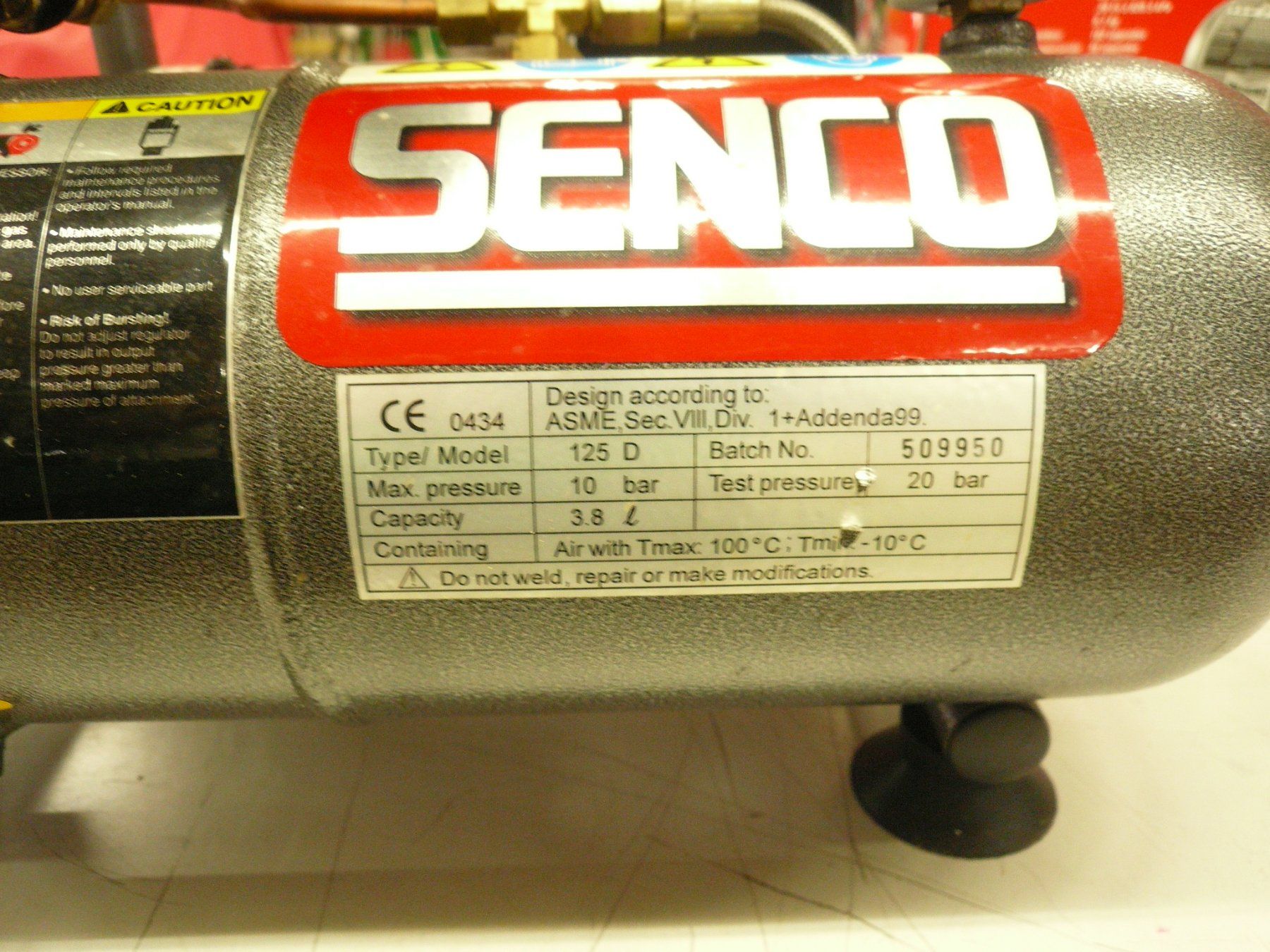 Compressori: KOMPRESSOR SENCO 125D / PC1010 FÜR BAUSTELLE ODER AIRBRUSH – Nuovo e nell'imballaggio originale da Pfaffnau venduto da nolff 1