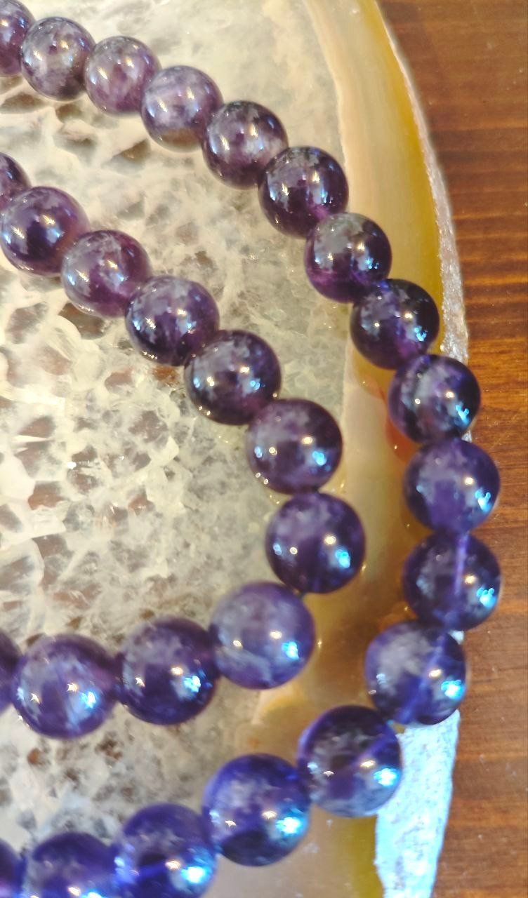 Ketten: EDLE ECHT AMETHYSTST. KETTE IM KUGELFORM, 65 cm. – Neu (gemäss Beschreibung) aus Weiningen ZH von actera 5