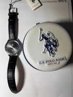 U.S. Polo Assn. Herrenuhr, Lederarmband,