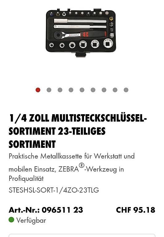 Tutti gli attrezzi: Würth Multisteckschlüssel-Set mini 1/4" – Usato da Tägerwilen venduto da geezee20 4
