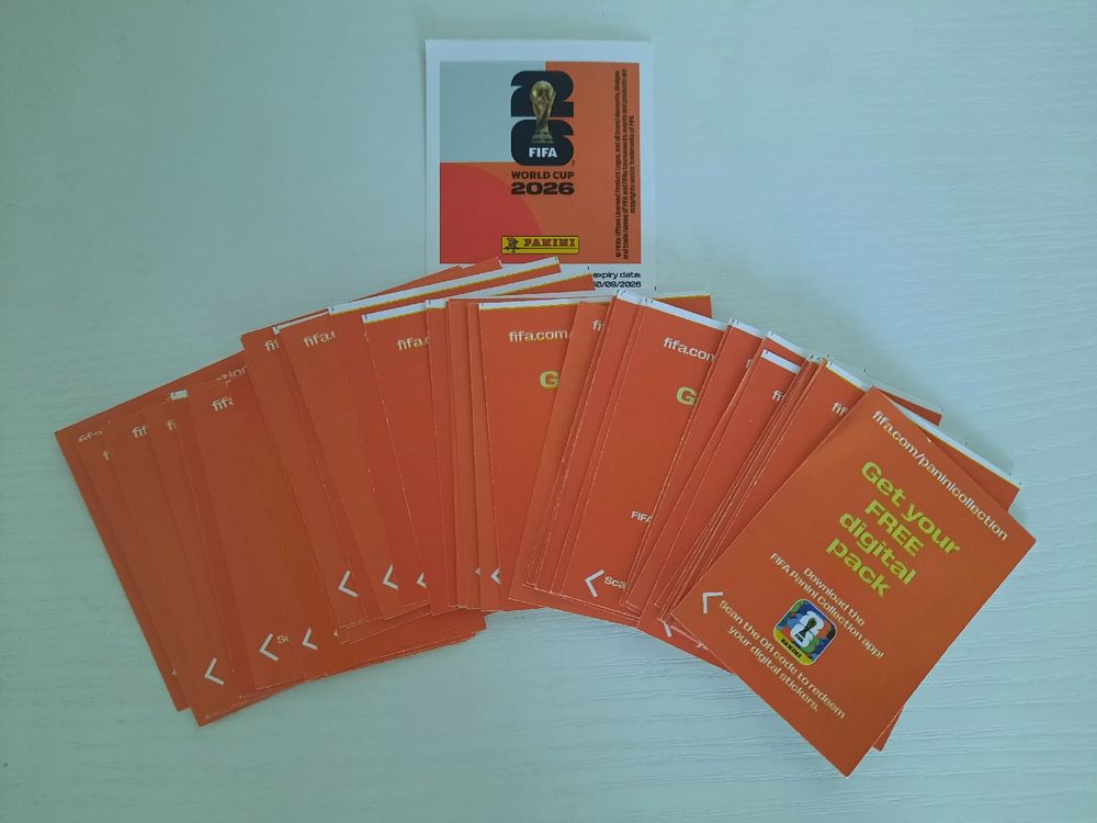 51x panini WM 2026 Digital Sticker QR-Codes (Neu (gemäss Beschreibung ...